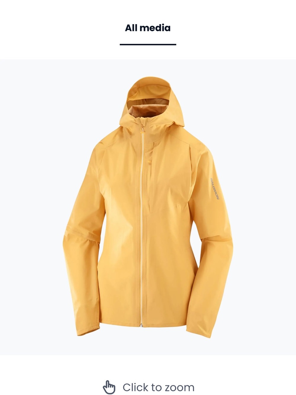 Salomon (RARE) Women’s Hooded Utility Jacket - Mustard Yellow - Picture 7 of 8